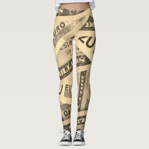US and Euro Dollars Leggings