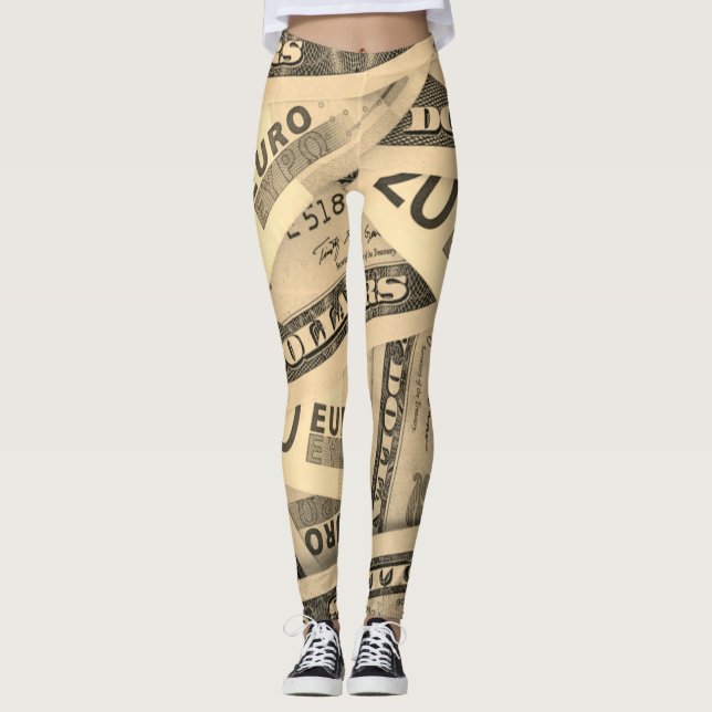 US and Euro Dollars Leggings (Front)