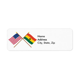 US and Ghana Crossed Flags