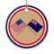 US and New Zealand Crossed Flags