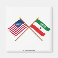 US and Somaliland Crossed Flags