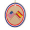 US and Spain Crossed Flags