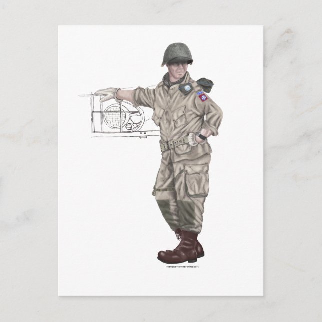 US Army 82nd Airborne (WW2) Postcard (Front)