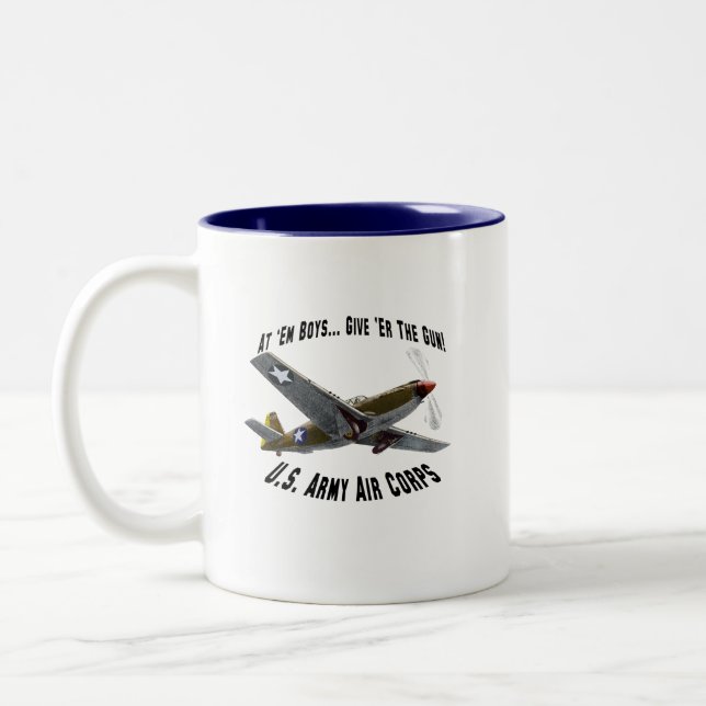 US Army Air Corps Two-Tone Coffee Mug (Left)