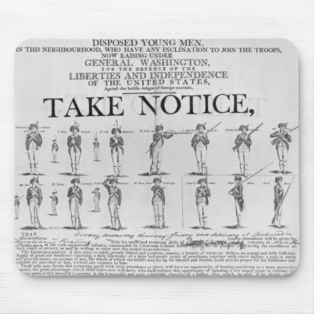 US Army Recruiting Showing Various Positions Mouse Pad (Front)