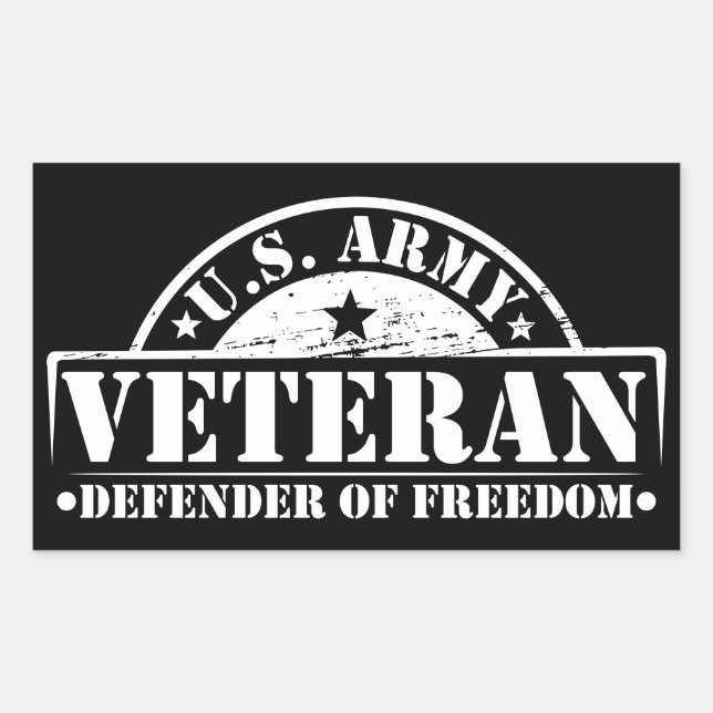 US Army Veteran Sticker | Military Pride Decal (Front)