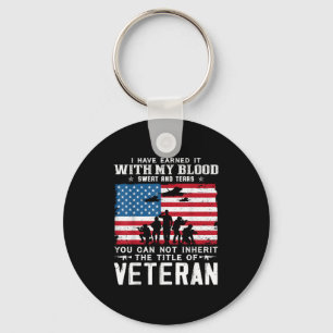 Us Army Veteran You Can Not Inherit The Title Of V Keychain