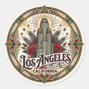 US Bank Tower USA Classic Round Sticker