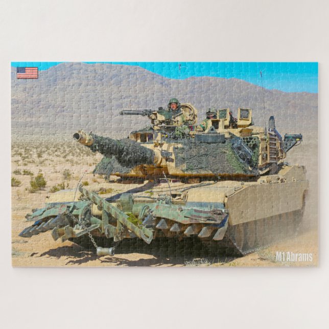 US BATTLE TANK – M1 ABRAMS (20x30 inch) Jigsaw Puzzle (Horizontal)
