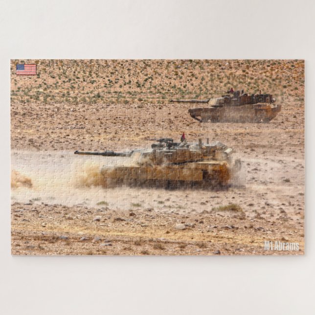 US BATTLE TANK – M1 ABRAMS (20x30 inch) Jigsaw Puzzle (Horizontal)