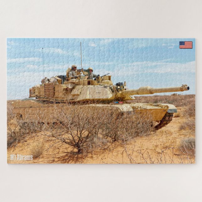 US BATTLE TANK – M1 ABRAMS (20x30 inch) Jigsaw Puzzle (Horizontal)