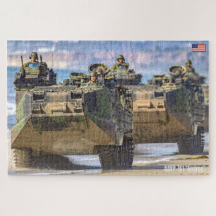 US BEACH ASSAULT - AAV (20x30 inch) Jigsaw Puzzle