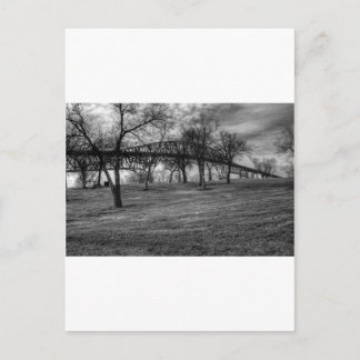 US, Bridge  on Port Arthur, TX. Black and White. Postcard