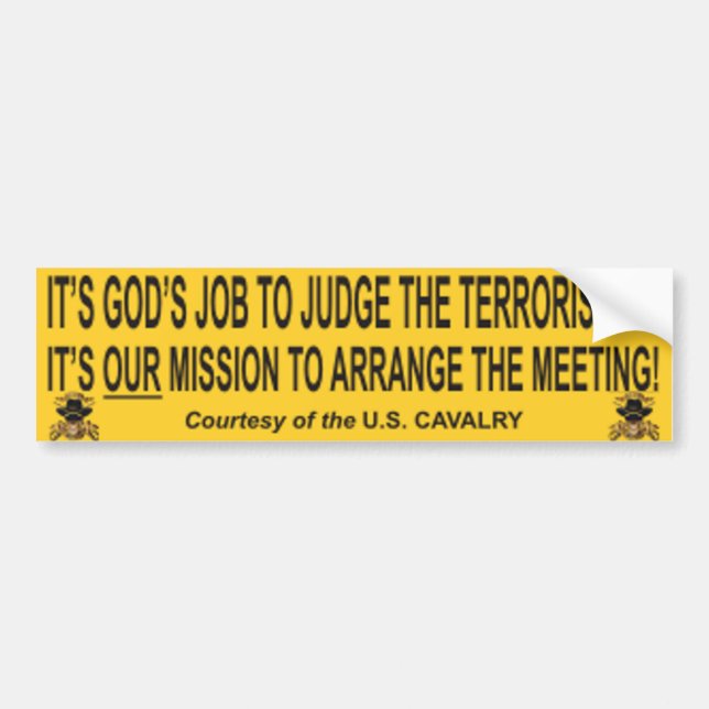 US calvary bumper sticker (Front)