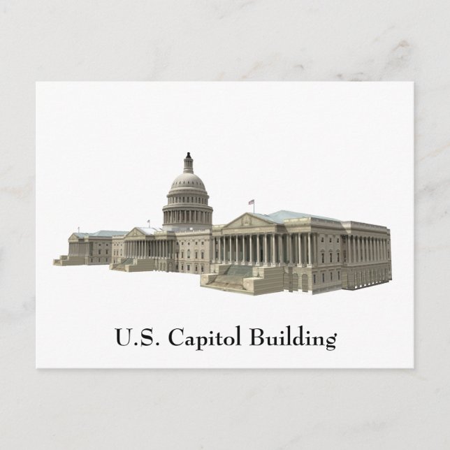 US Capital Building: Washington DC Postcard (Front)