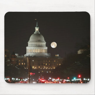US Capitol Building Full Moon Mouse Pad
