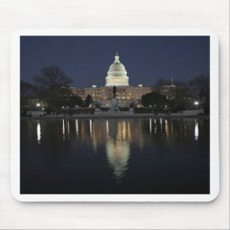 US Capitol Building Night Mouse Pad
