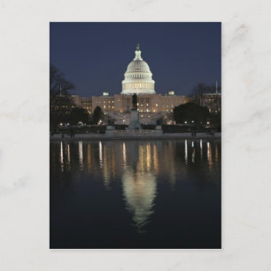 US Capitol Building Night Postcard