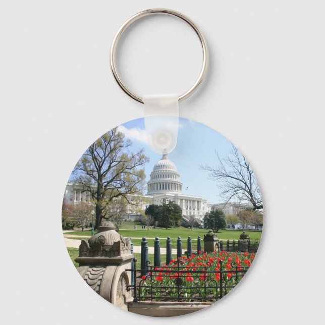 US Capitol building spring Keychain (Front)