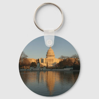 US Capitol Building Sunset Keychain