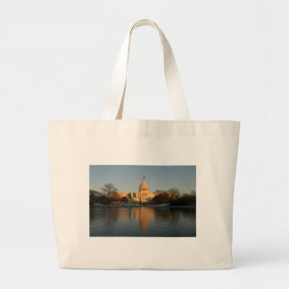 US Capitol Building Sunset Large Tote Bag