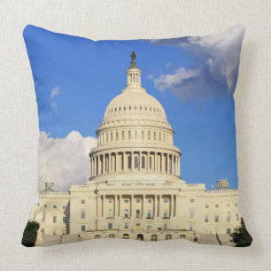 US Capitol Building, Washington DC, USA Throw Pillow