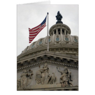US Capitol Building with American Flag - East