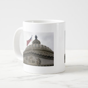 US Capitol Building with American Flag - East Large Coffee Mug