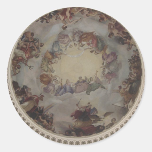 US Capitol Dome Classic Round Sticker (Front)