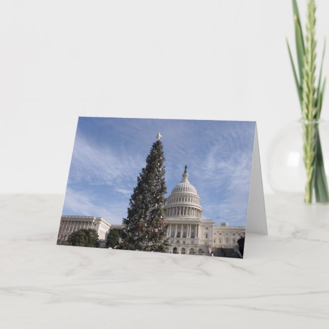 US Capitol Hill christmas tree Holiday Card (Front)