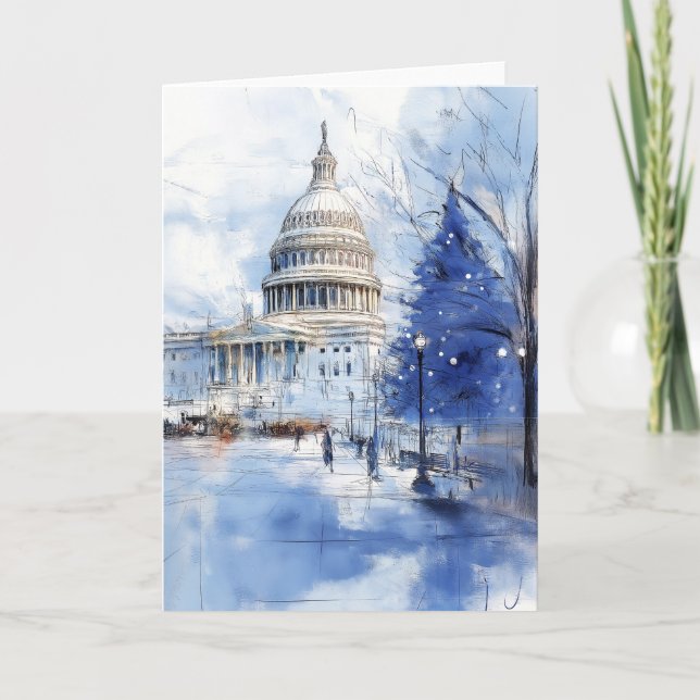 US Capitol Hill Christmas Tree Holiday Card (Front)