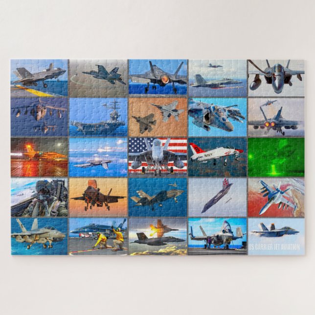 US CARRIER JET AVIATION “MONTAGE” JIGSAW PUZZLE (Horizontal)