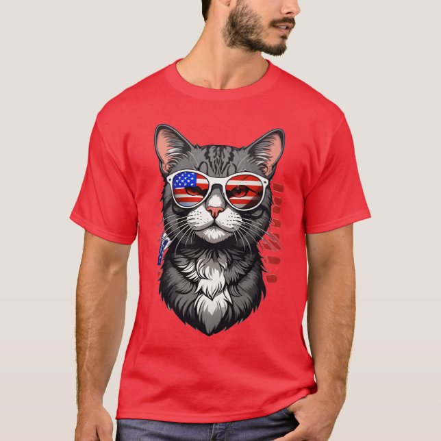 US Cat retro T-Shirt (Front)