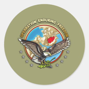 US Central Command – OEF-A Classic Round Sticker