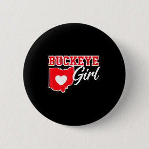 Us Cities Buckeye Girl Ohio Home Heart State 2 Inch Round Button