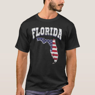US Citizen Proud America State Flag Land Map Flori T-Shirt