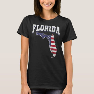 US Citizen Proud America State Flag Land Map Flori T-Shirt