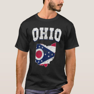 Us Citizen Proud America State Flag Land Map Ohio T-Shirt