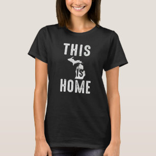 US Citizen Proud America State Flag This Home Mich T-Shirt