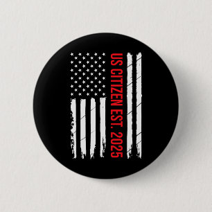 Us Citizenship Decoration American New Usa Citizen 2 Inch Round Button