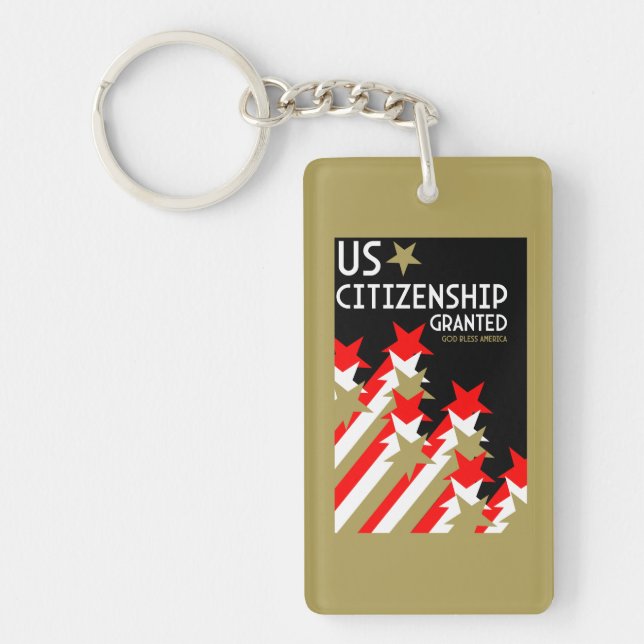 US Citizenship Granted Keychain (Front)