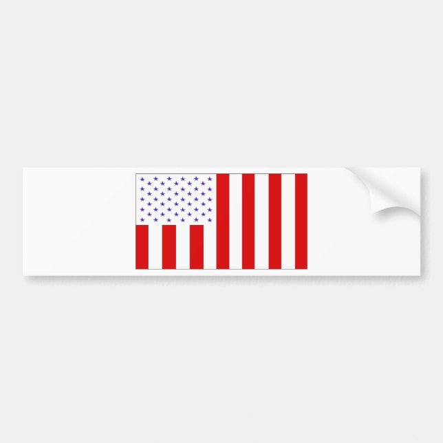 US Civil Flag Bumper Sticker (Front)