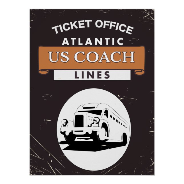 US coach travel poster (Front)