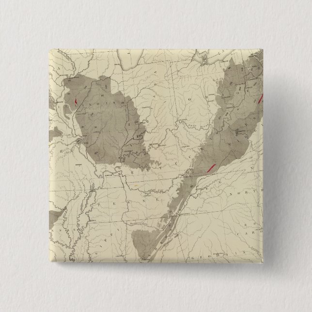 US Coal Fields 2 Inch Square Button (Front)
