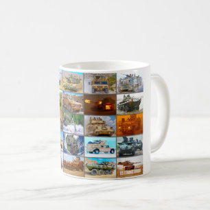 US COMBAT ARMOR “MONTAGE” COFFEE MUG