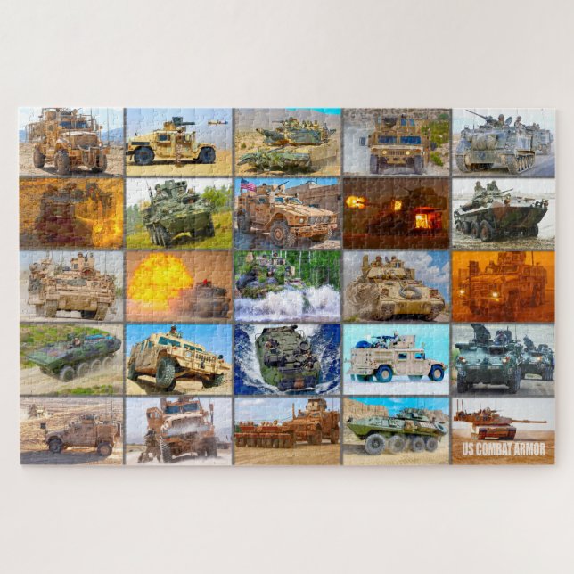 US COMBAT ARMOR “MONTAGE” JIGSAW PUZZLE (Horizontal)