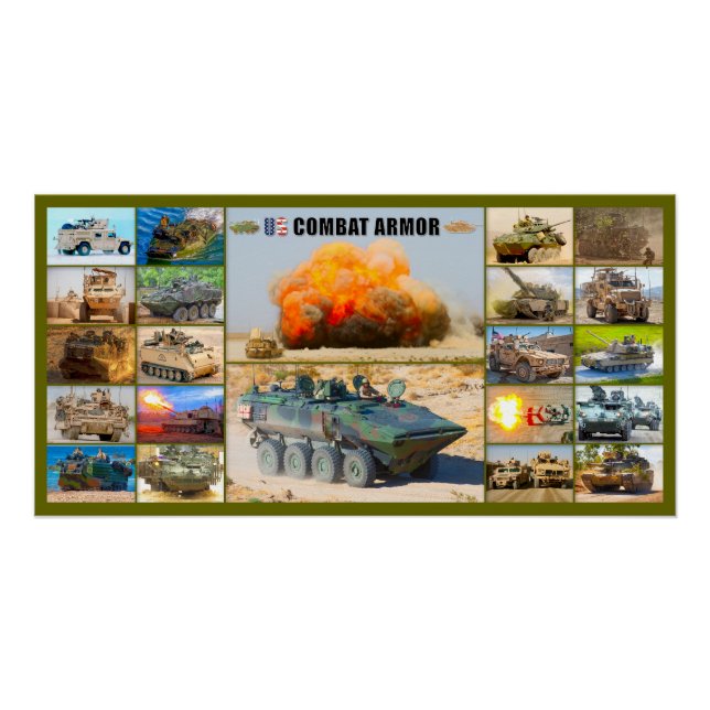 US COMBAT ARMOR “MONTAGE”" POSTER (Front)
