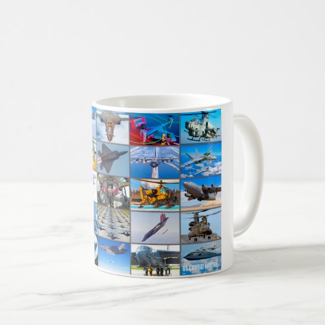 US COMBAT AVIATION “MONTAGE” COFFEE MUG (Front Right)