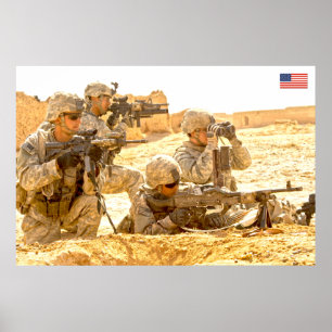 US COMBAT PERSONNEL POSTER