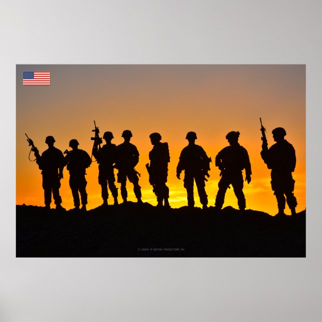 US COMBAT PERSONNEL POSTER (Front)